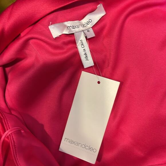 Max and Cleo Color Block One Shoulder  Woven Cocktail Jane Dress Size 10 - Picture 6 of 10